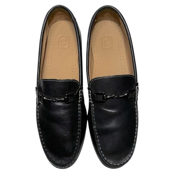FootJoy FJ Men’s Size 9.5 Waxy Black Leather Club Casuals Loafers Golf Shoes main image 9
